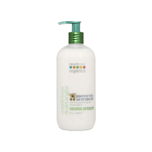 Nature'S Baby Conditioner & Detangler - Formulated Specifically for Problem and Sensitive Skin - Tear Free - No Sulfate or Artificial Fragrances - Coconut Pineapple, 16 Oz
